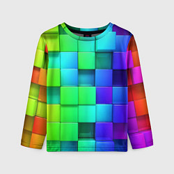 Лонгслив детский Color geometrics pattern Vanguard, цвет: 3D-принт