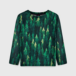 Детский лонгслив Еловый лес spruce forest
