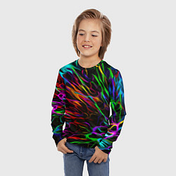 Лонгслив детский Neon pattern Vanguard, цвет: 3D-принт — фото 2