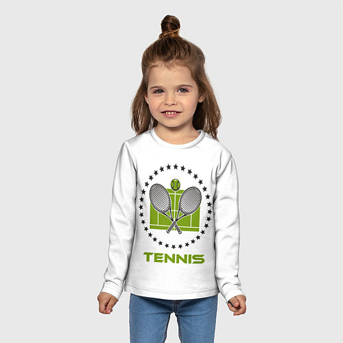 Детский лонгслив TENNIS Теннис / 3D-принт – фото 5