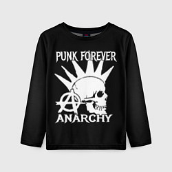 Лонгслив детский PUNK FOREVER ANARCHY, цвет: 3D-принт