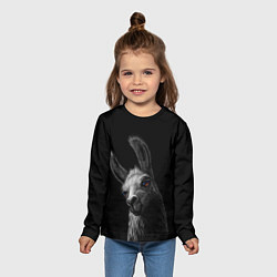 Лонгслив детский Портрет милой ламы, цвет: 3D-принт — фото 2