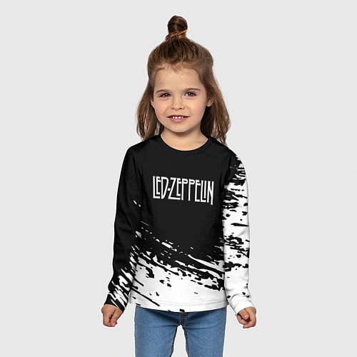 Детский лонгслив LED ZEPPELIN ЛЕД ЗЕППЕЛИН / 3D-принт – фото 5