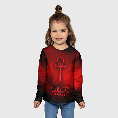 Детский лонгслив Vampire: The Masquerade Bloodhunt / 3D-принт – фото 5
