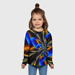Лонгслив детский Neon vanguard pattern Fashion 2023, цвет: 3D-принт — фото 2