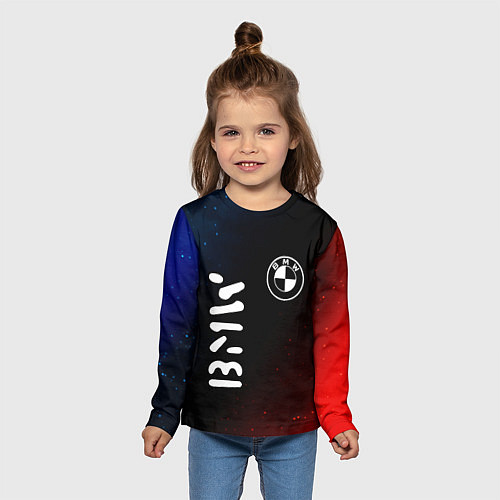 Детский лонгслив BMW BMW Звезды / 3D-принт – фото 5