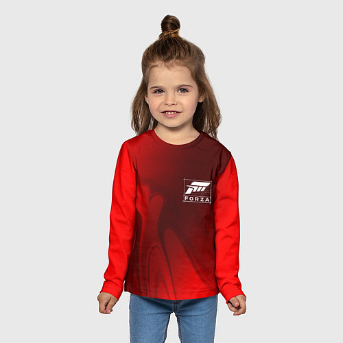 Детский лонгслив FORZA HORIZON - Арт / 3D-принт – фото 5