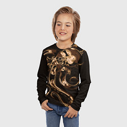Лонгслив детский Мощный осьминог, цвет: 3D-принт — фото 2