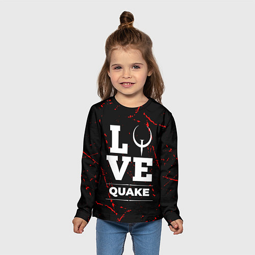 Детский лонгслив Quake Love Классика / 3D-принт – фото 5