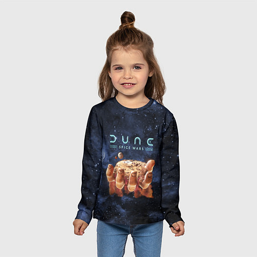 Детский лонгслив Dune: Spice Wars рука и песок / 3D-принт – фото 5