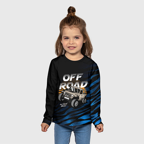 Детский лонгслив OFF - ROAD Внедорожник / 3D-принт – фото 5