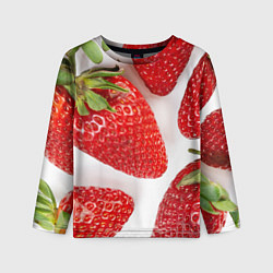 Лонгслив детский Strawberries, цвет: 3D-принт