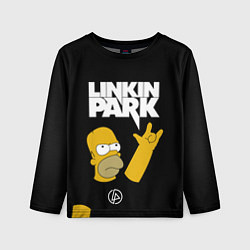 Лонгслив детский LINKIN PARK ГОМЕР СИМПСОН, SIMPSONS, цвет: 3D-принт