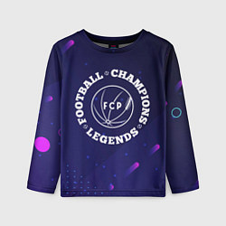 Детский лонгслив Символ Porto и круглая надпись Football Legends an