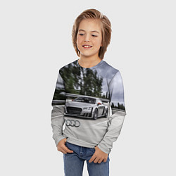 Лонгслив детский Ауди на скоростном шоссе Audi on the expressway, цвет: 3D-принт — фото 2