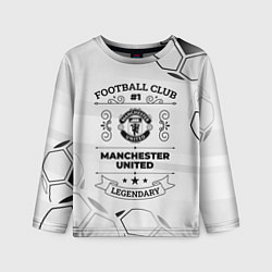 Лонгслив детский Manchester United Football Club Number 1 Legendary, цвет: 3D-принт