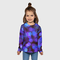 Лонгслив детский Фиолетовые блики боке, цвет: 3D-принт — фото 2