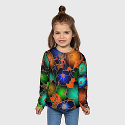 Лонгслив детский Vanguard floral pattern Summer night Fashion trend, цвет: 3D-принт — фото 2