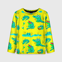 Лонгслив детский GREEN CROCODILES, цвет: 3D-принт
