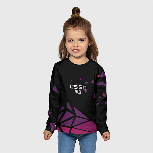 Детский лонгслив Cs:go - Pulse 2022 Пульс / 3D-принт – фото 5