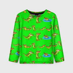 Лонгслив детский CHARMING CROCODILES, цвет: 3D-принт