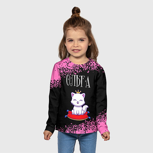 Детский лонгслив Ольга КОШКА Арт / 3D-принт – фото 5