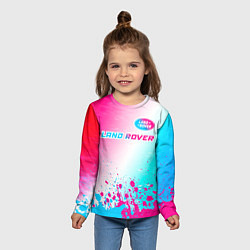 Лонгслив детский Land Rover Neon Gradient, цвет: 3D-принт — фото 2