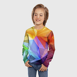 Лонгслив детский Зд радуга, цвет: 3D-принт — фото 2