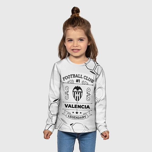 Детский лонгслив Valencia Football Club Number 1 Legendary / 3D-принт – фото 5