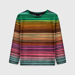 Детский лонгслив Multicolored thin stripes Разноцветные полосы