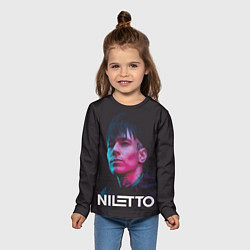 Лонгслив детский Нилетто - портрет, цвет: 3D-принт — фото 2