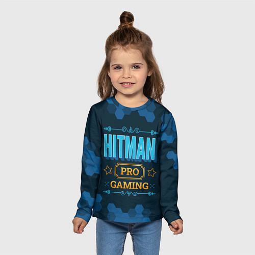 Детский лонгслив Игра Hitman: PRO Gaming / 3D-принт – фото 5