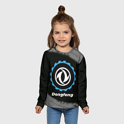Лонгслив детский Dongfeng в стиле Top Gear со следами шин на фоне, цвет: 3D-принт — фото 2
