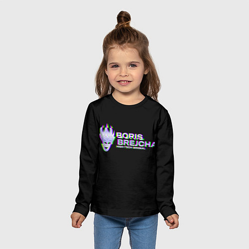 Детский лонгслив Borij Brejcha Glitch / 3D-принт – фото 5