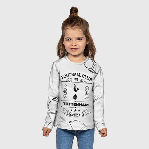 Детский лонгслив Tottenham Football Club Number 1 Legendary / 3D-принт – фото 5