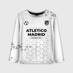 Лонгслив детский Atletico Madrid Champions Униформа, цвет: 3D-принт