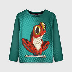 Лонгслив детский Странная красная лягушка, цвет: 3D-принт