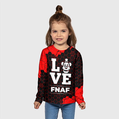 Детский лонгслив FNAF Love Классика / 3D-принт – фото 5