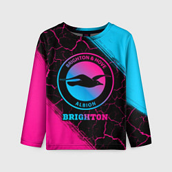 Лонгслив детский Brighton Neon Gradient, цвет: 3D-принт