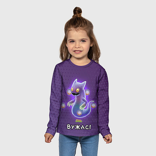 Детский лонгслив My singing monsters Вужас / 3D-принт – фото 5