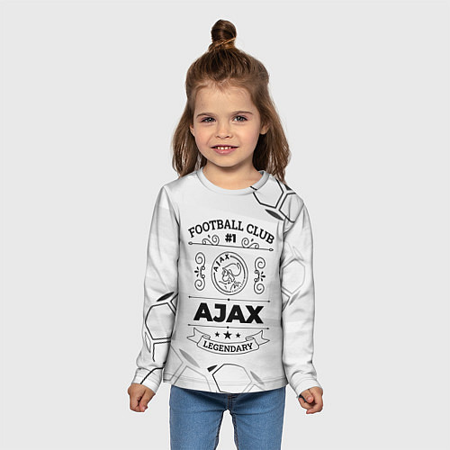 Детский лонгслив Ajax Football Club Number 1 Legendary / 3D-принт – фото 5
