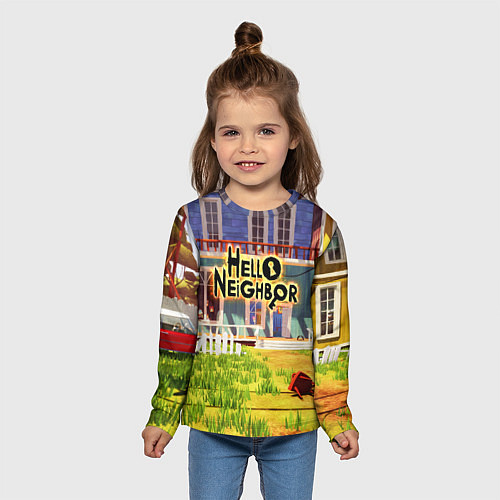 Детский лонгслив Hello Neighbor: Дом / 3D-принт – фото 5