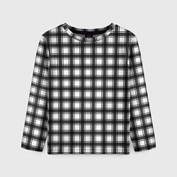 Детский лонгслив Black and white trendy checkered pattern