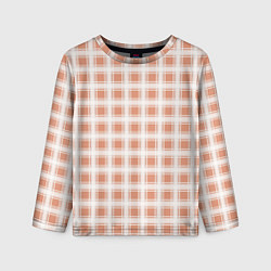 Детский лонгслив Light beige plaid fashionable checkered pattern