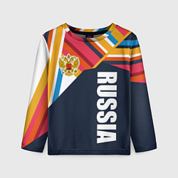 Детский лонгслив RUSSIA - RETRO COLORS