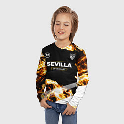 Лонгслив детский Sevilla Legendary Sport Fire, цвет: 3D-принт — фото 2