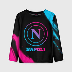 Лонгслив детский Napoli FC Neon Gradient, цвет: 3D-принт