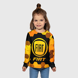 Лонгслив детский Fiat - Gold Gradient, цвет: 3D-принт — фото 2