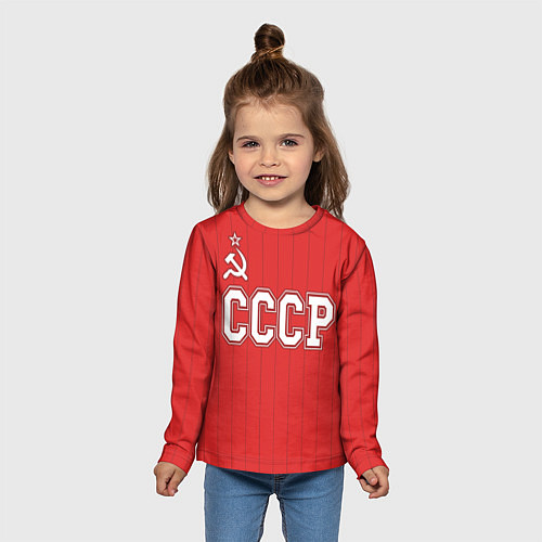 Детский лонгслив Союз Советских Социалистических Республик / 3D-принт – фото 5