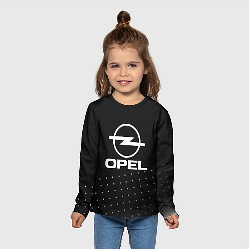 Детский лонгслив Opel Абстракция кружочки / 3D-принт – фото 5